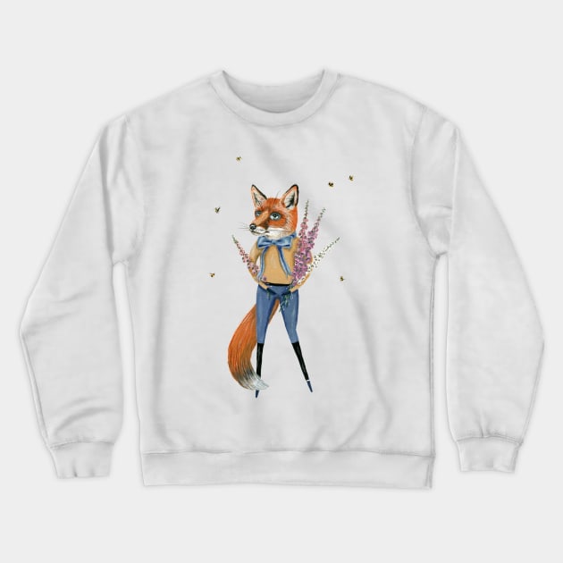 Clarence the fox Crewneck Sweatshirt by KayleighRadcliffe